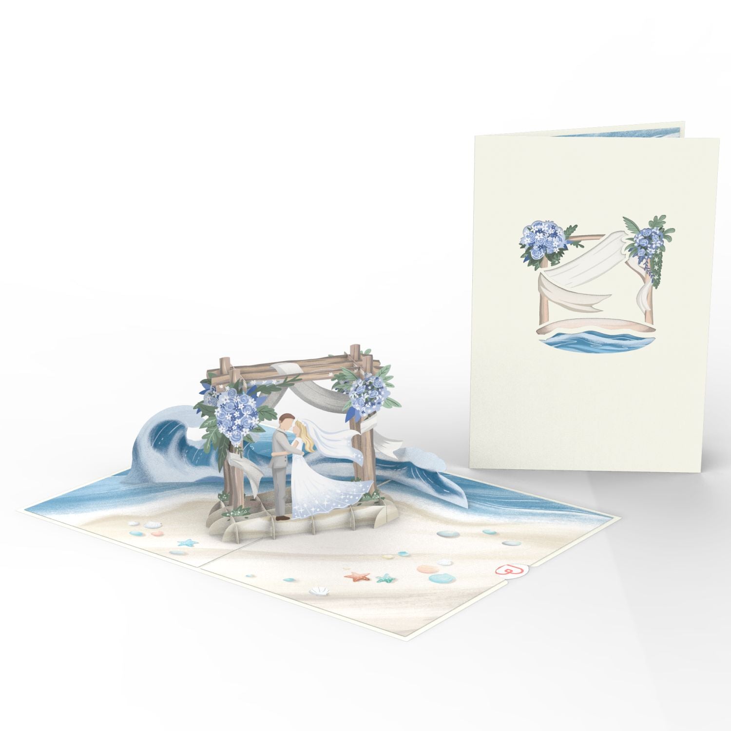 Hochzeit am Strand Pop-Up Karte