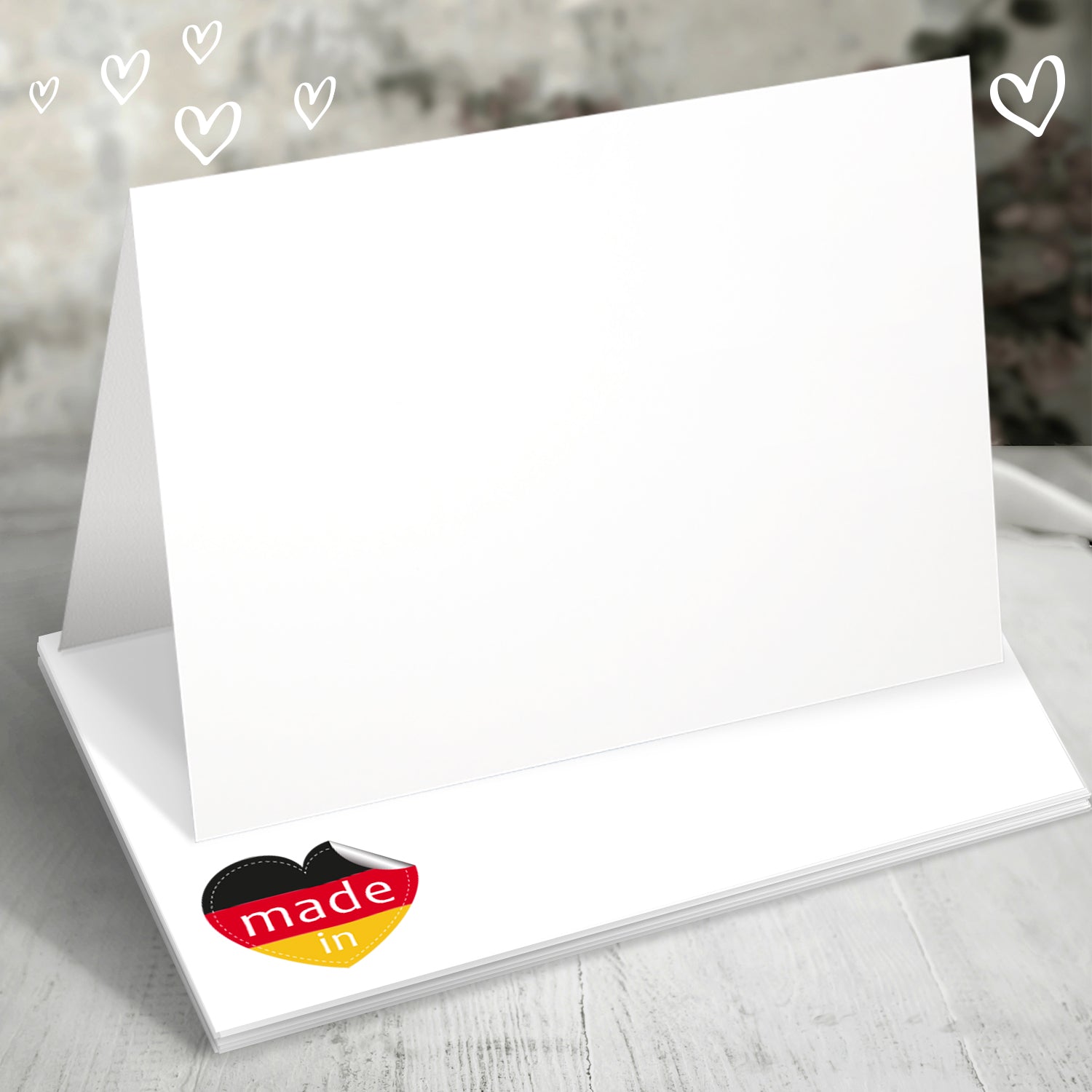 50 oder 100 Tischkarten Blanko Weiß – Platzkarten zum Beschriften