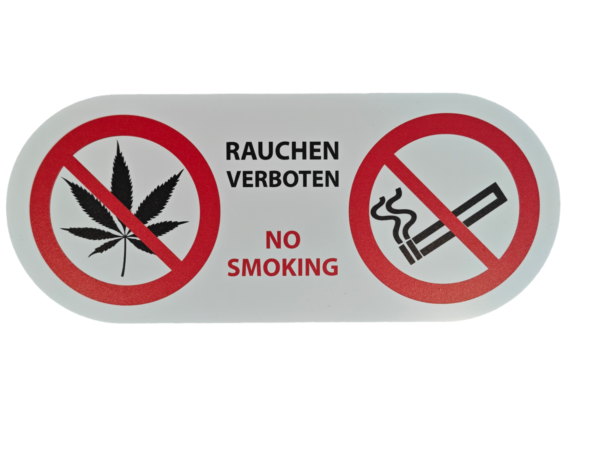 Funke & Brand Kiffen und rauchen verboten - 29x12cm