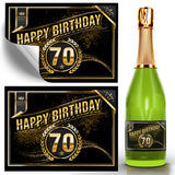 Flaschenetikett für den Runden Geburtstag
