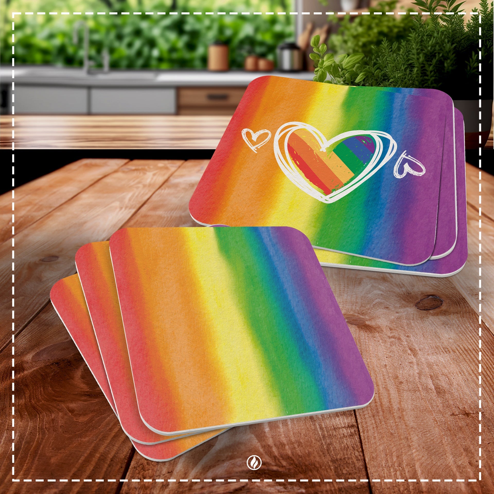 50x LGBTQ+ Regenbogen Bierdeckel