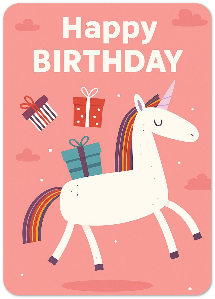 10x Einhorn Geburtstagskarten A6 mit Umschlägen – Happy Birthday Karten für Mädchen