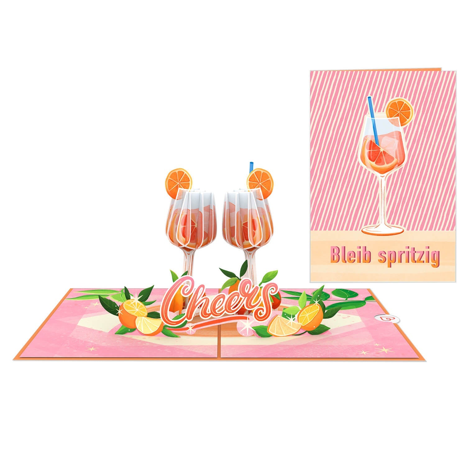 Bleib Spritzig Pop-Up Karte